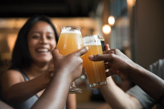 toasting blue moon beer