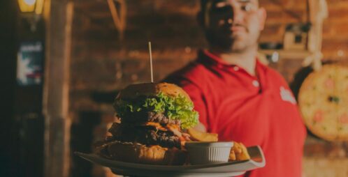hamburger served