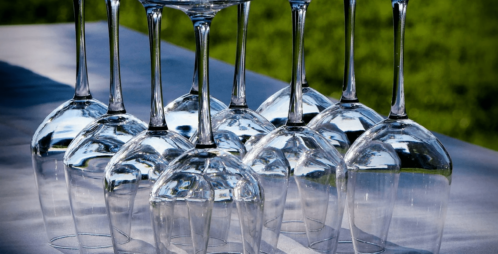 clean wine glasses